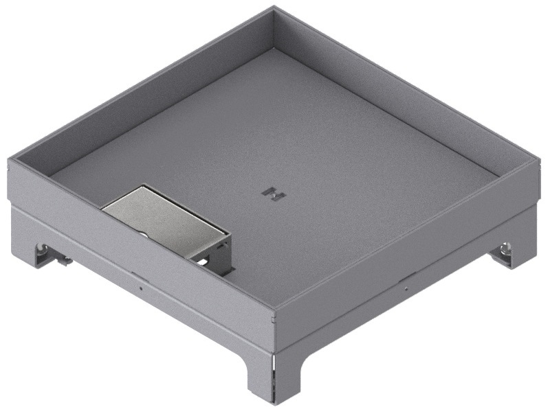 Produktbild UBD 264 301  -  Unterflur-Bodendose UBD 260 inkl. Deckel mit Kante, geschlossen, 30mm Vertiefung und 1 Schnurauslass